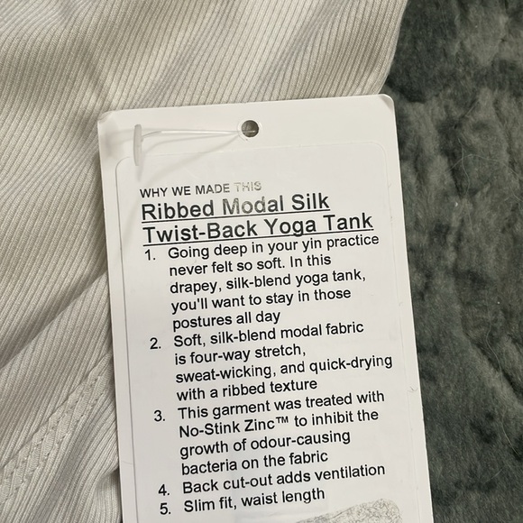 Lululemon Ribbed Modal Twist Back Tank NWT - Picture 2 of 6
